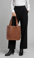 Cartera de Cuero Croco