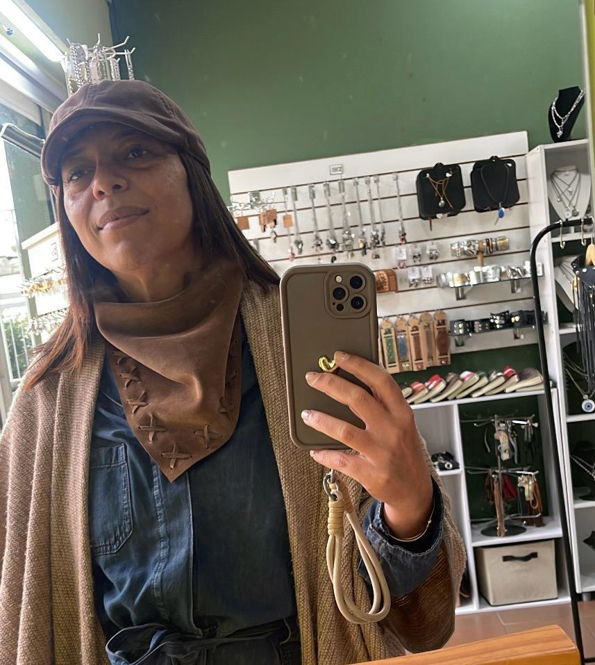 Pashmina de Gamuza